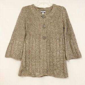 Croft and Barrow button down sweater cardigan beige